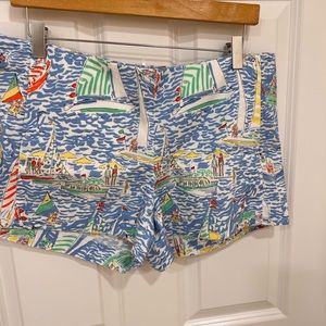 Lilly Pulitzer shorts with colorful boat print
